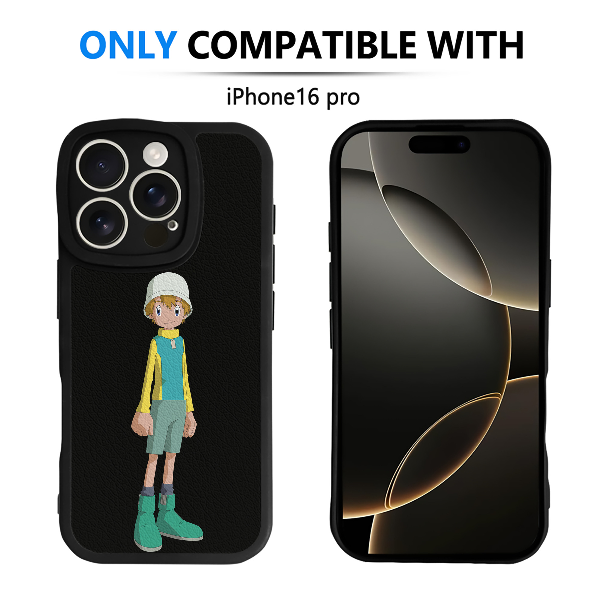 （画像用） Digimon デジタルモンスター/デジモン 【iPhone 16シリーズ対応】シリコンスマホケース（レザー調） 材質：シリコン
